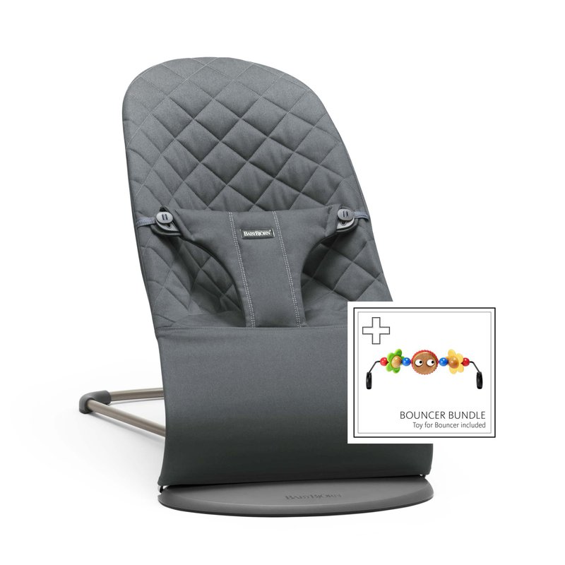BABYBJORN - leżaczek BLISS - Antracytowy + Zabawka