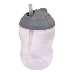 Filibabba Butelka ze słomką Grey FILIBABBA