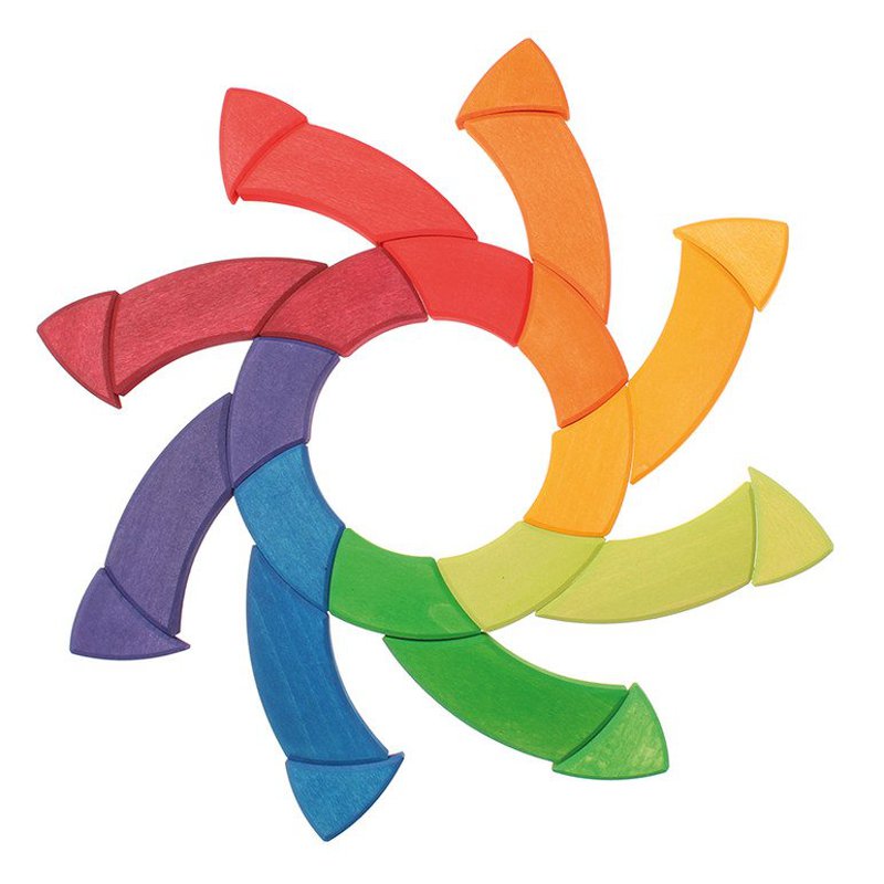 Drewniane Koło 3+, tęczowe, Grimm's