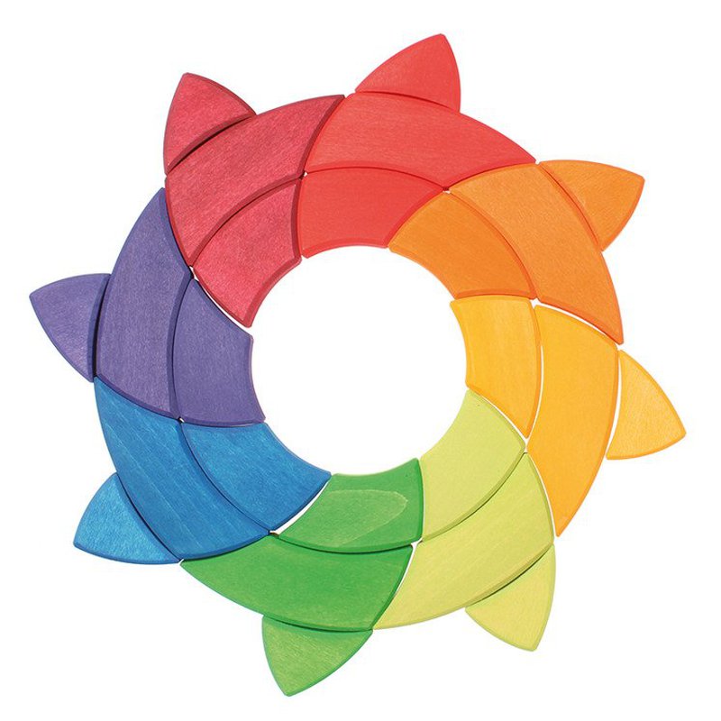 Drewniane Koło 3+, tęczowe, Grimm's