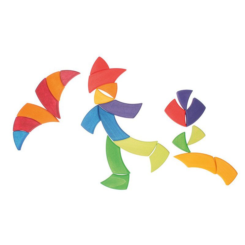 Drewniane Koło 3+, tęczowe, Grimm's