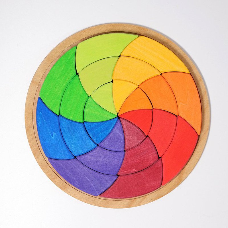 Drewniane Koło 3+, tęczowe, Grimm's