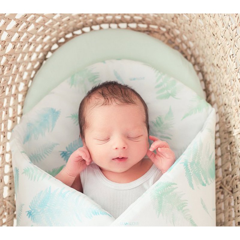 LullaLove, Rożek/Mata Niemowlęca Paprocie Mięta