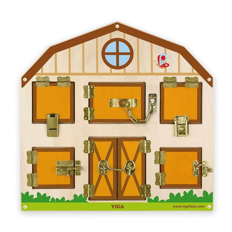 Viga - Układanka panel ścienny - stodoła z zamknięciami