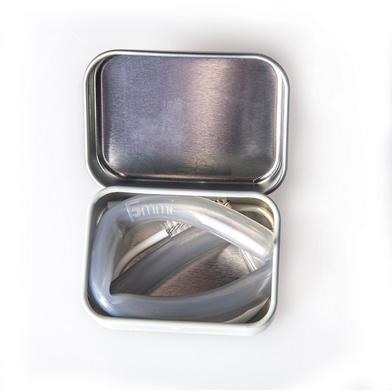 Fommi Słomka Wielorazowa w Pudełku Grey