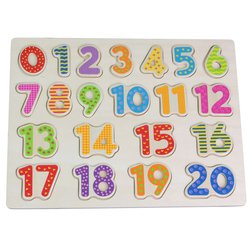 Lelin - Puzzle układanka drewniane cyferki