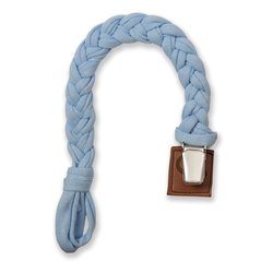 Hi Little One - warkoczykowa zawieszka do smoczka Pacifer holder Baby Blue