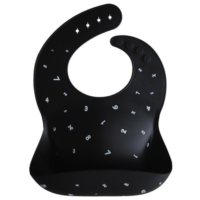 Mushie - śliniak silikonowy Numbers Black mushie