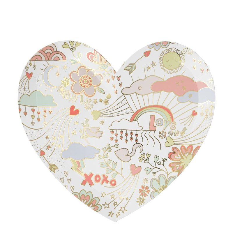 Meri Meri - Talerzyki Valentine Doodle