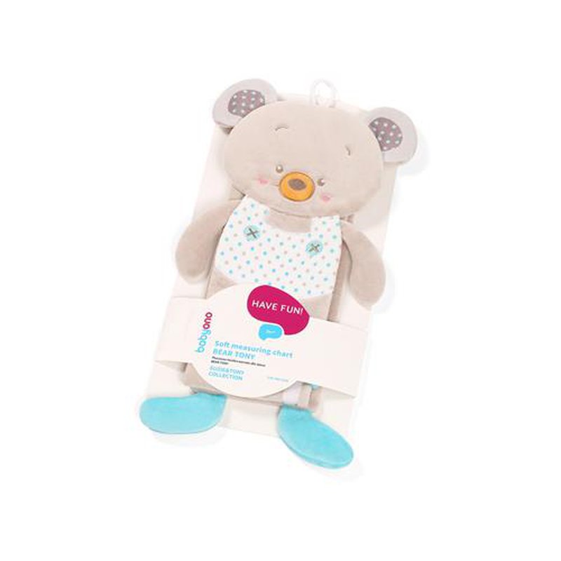 BABYONO - 1230 Pluszowa miarka wzrostu dla dzieci BEAR TONY
