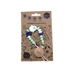 Mimijo - Zawieszka silikonowa do smoczka pingwin miętowy