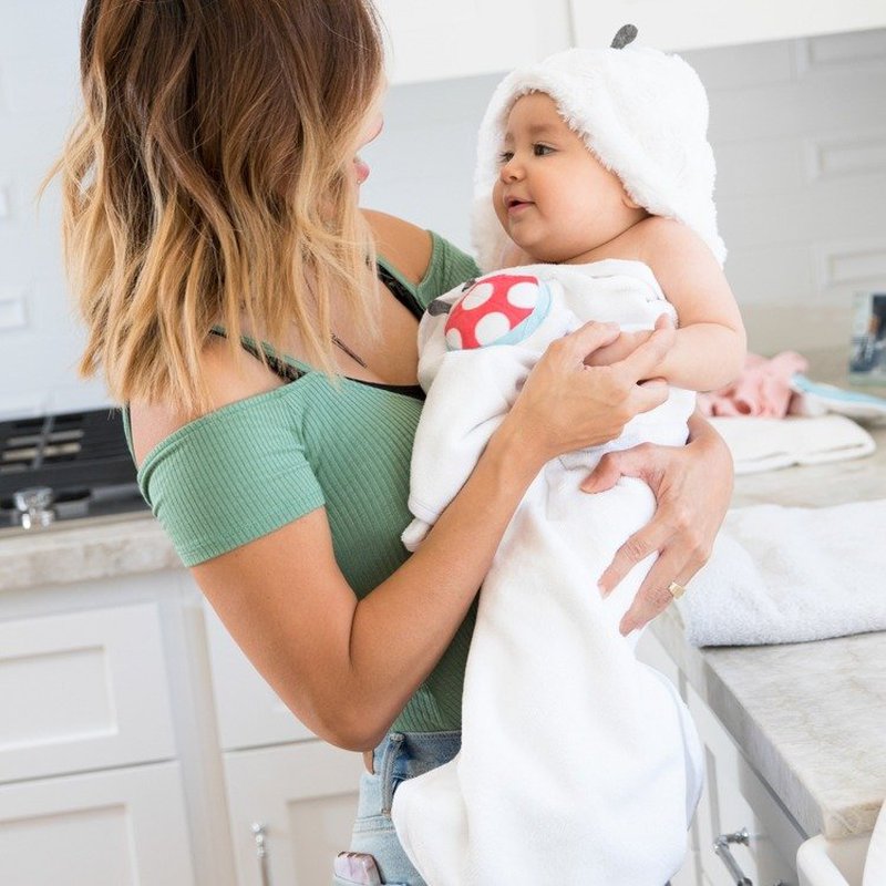 Okrycie kąpielowe z kapturem, biedronka, Blooming Bath