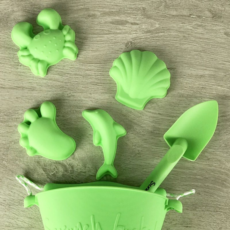 Funkit world - Składane wiaderko do wody i piasku Scrunch Bucket - Pastelowy Zielony