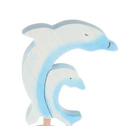 Drewniana figurka, Dwa Delfinki, Grimm's