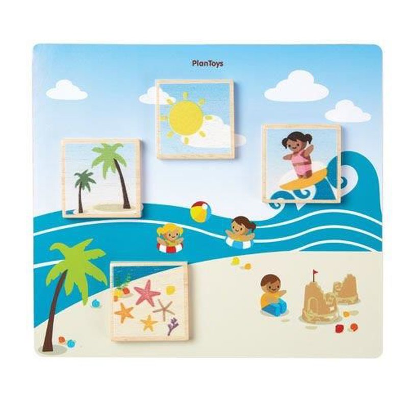 Układanka "Dopasuj pory roku", Plan Toys