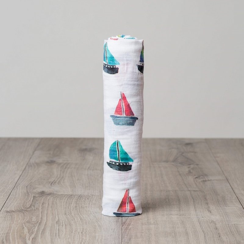 Lulujo Kocyk Muślinowy Żaglówki