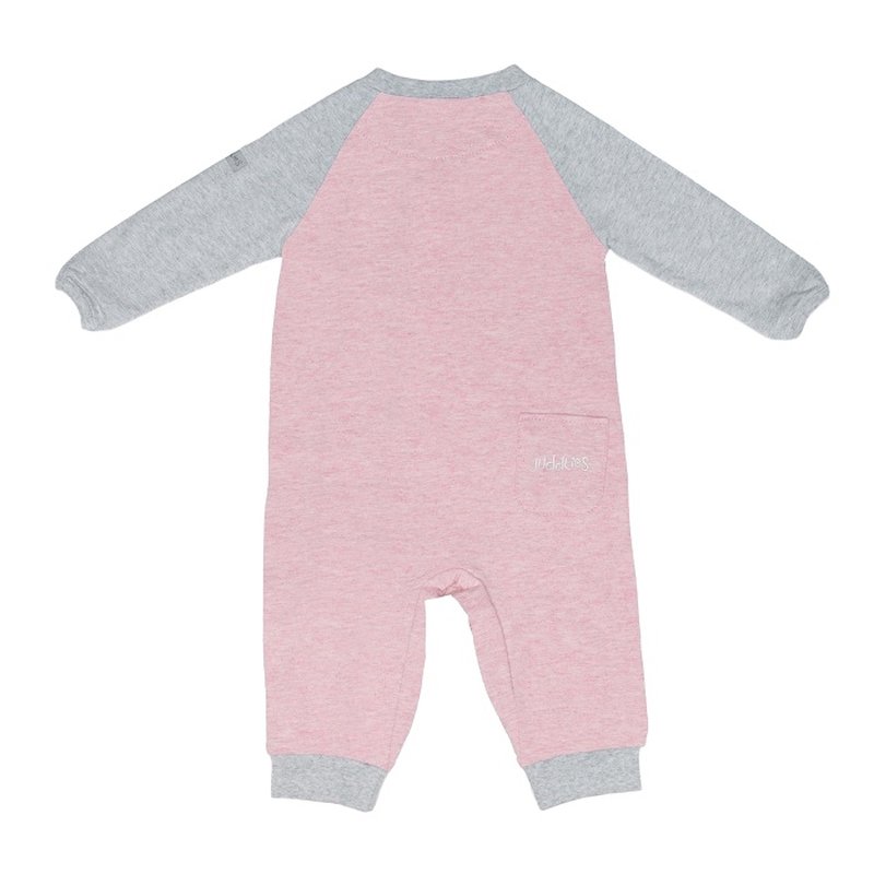 Juddlies Organic Raglan Pajacyk Pink M