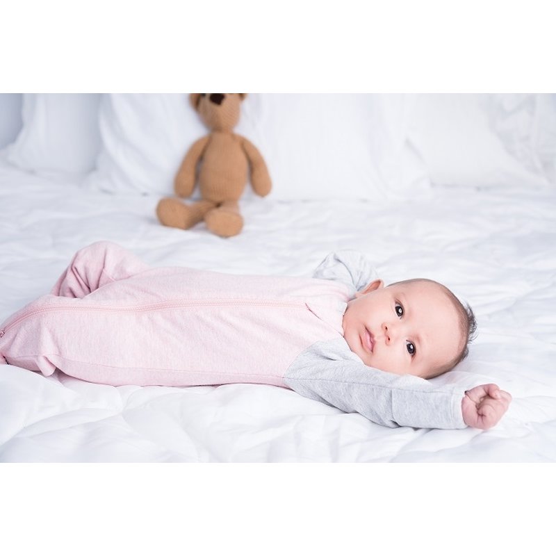 Juddlies Organic Raglan Pajacyk Pink M