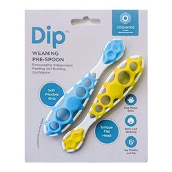 CogniKids Dip® 2 Sensoryczne łyżeczki do nauki samodzielnego jedzenia SKY BLUE/SUNSHINE COGNIKIDS