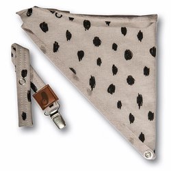 Hi Little One - bandanka z zawieszką Leopard Grey  2 in 1