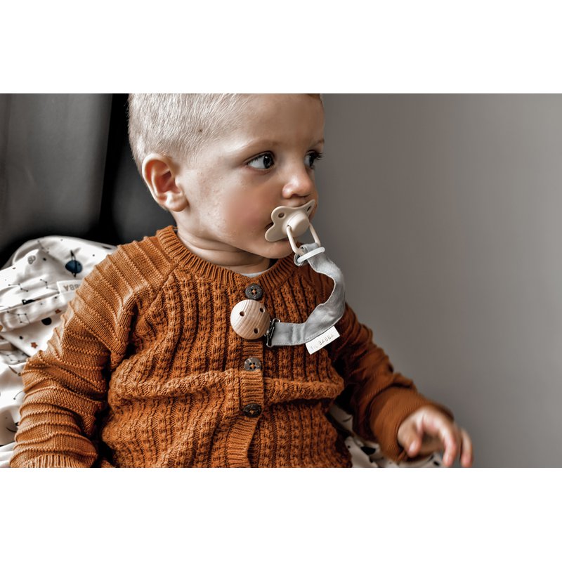 FILIBABBA - Pacifier holder, Dark grey