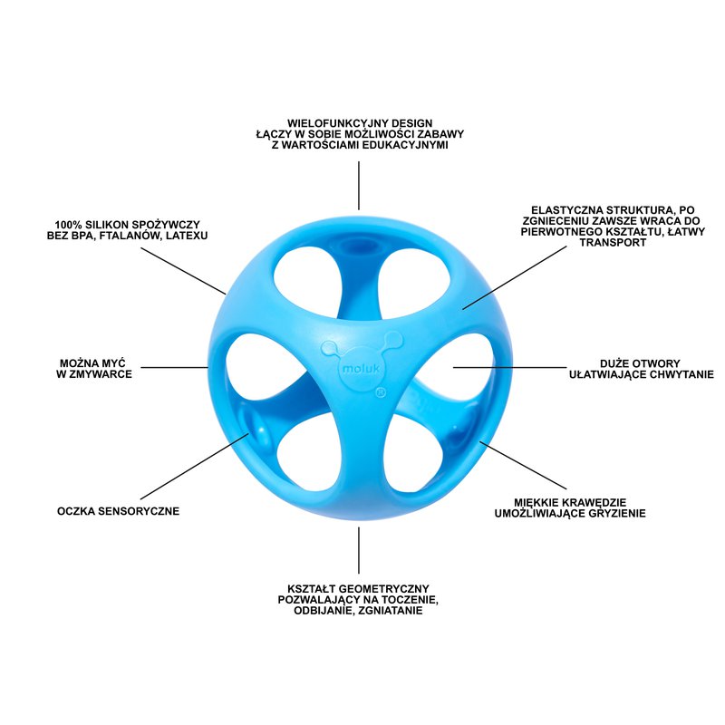 Moluk - Zabawka kreatywna Oibo - kolor niebieski