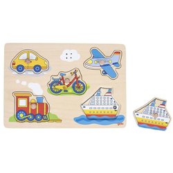 Goki® - Układanka dźwiękowa z uchwytami pojazdy,Goki 57519