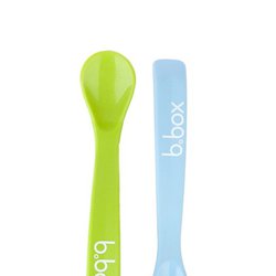 Silikonowe łyżeczki 2 szt., zielono-niebieskie, b.box
