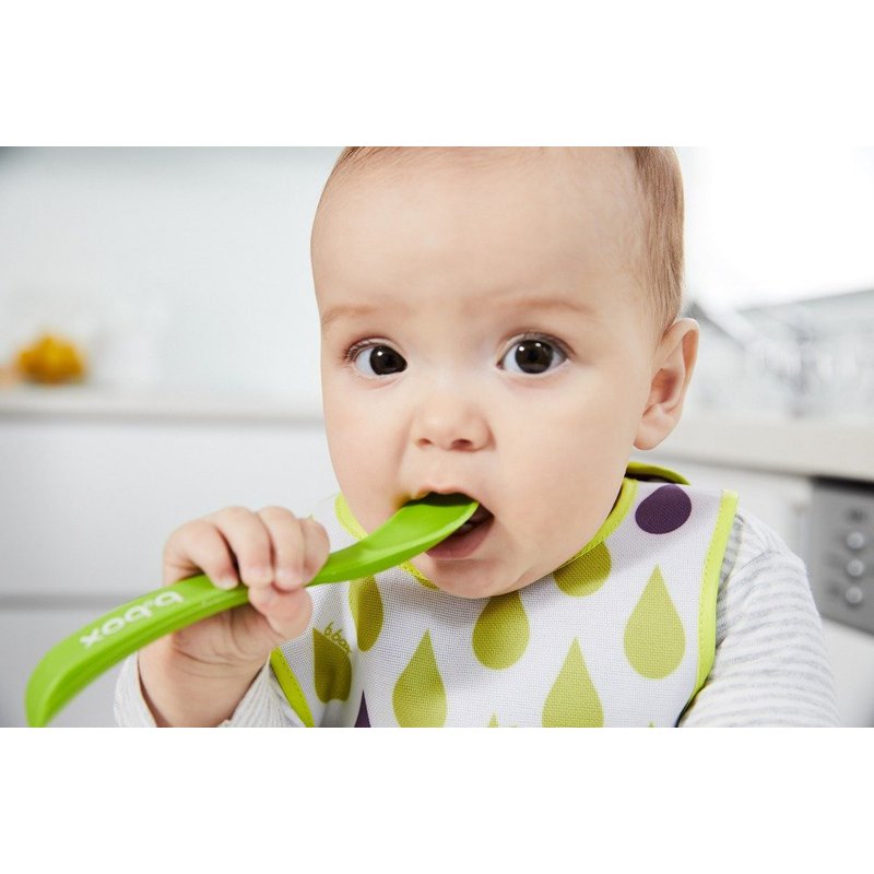 Silikonowe łyżeczki 2 szt., zielono-niebieskie, b.box