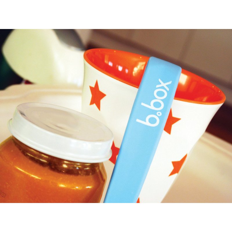 Silikonowe łyżeczki 2 szt., zielono-niebieskie, b.box