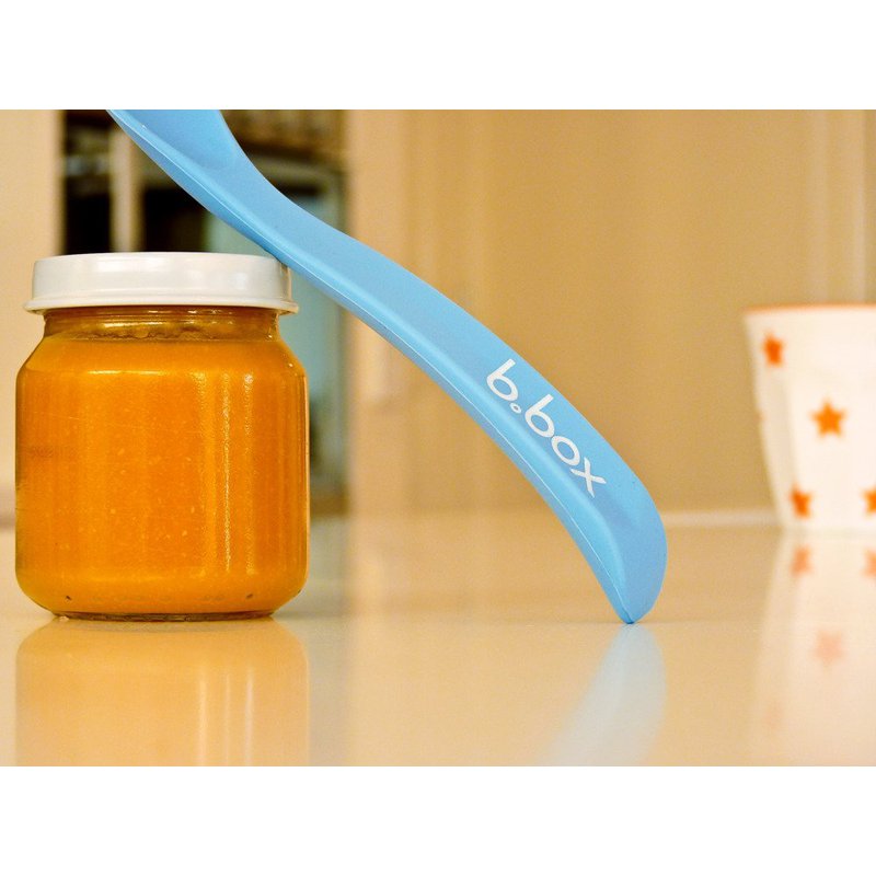 Silikonowe łyżeczki 2 szt., zielono-niebieskie, b.box
