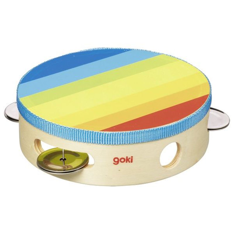 Goki® - Tęczowe drewniane tamburyno Goki