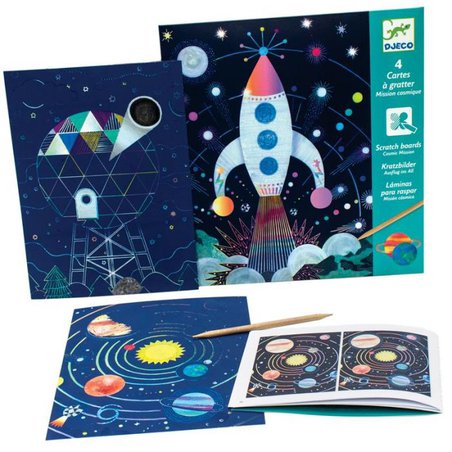 Djeco - Wydrapywanka KOSMOS DJ09727 Djeco - Wydrapywanka KOSMOS DJ09727