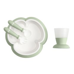 BABYBJORN - zestaw do karmienia - Powder Green