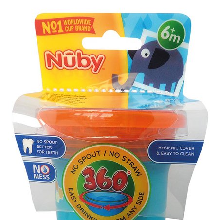 Nuby Kubek 360° dekorowany 300 ml z nakładką ochronną ID10411