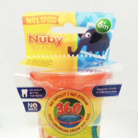 Nuby Kubek 360° dekorowany 300 ml z nakładką ochronną ID10411