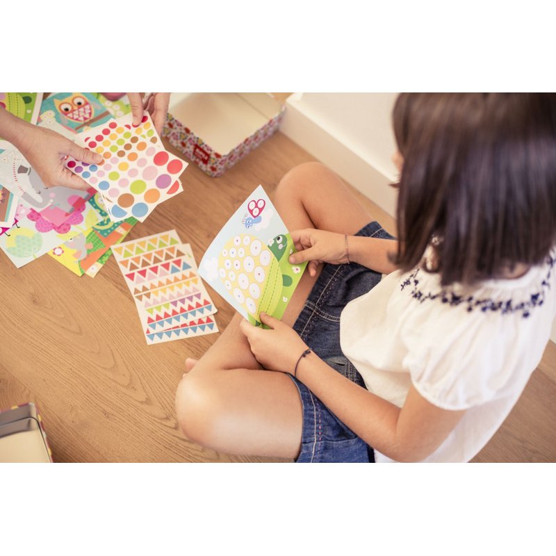 Zestaw kreatywny z naklejkami Apli Kids - Lew