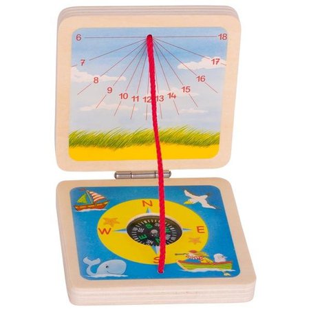 Goki® - Kieszonkowy zegar słoneczny z kompasem