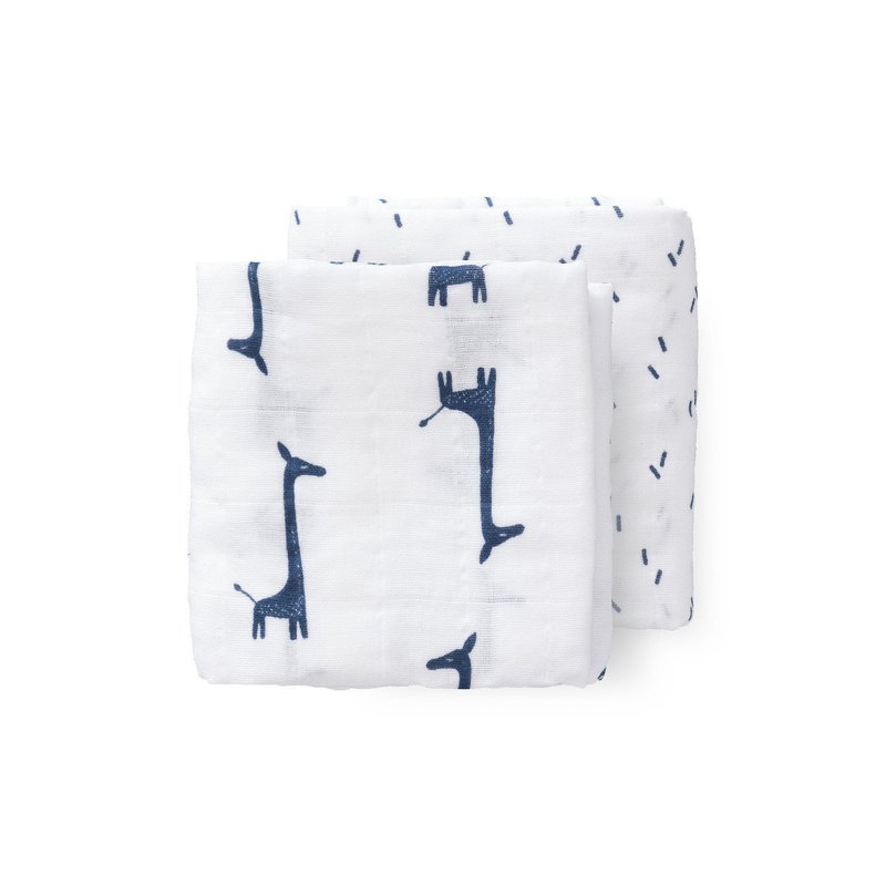 Fresk Pieluszki muślinowe zestaw 2 szt. 70 x 60 cm Żyrafa FRESK