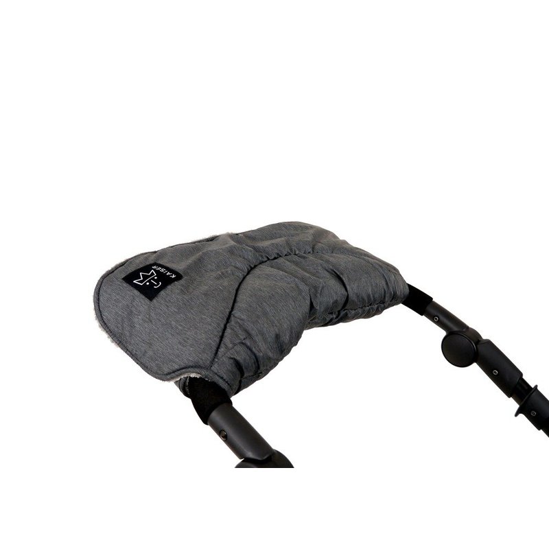 Mufki do wózka, ALASKA MELANGE, czarne, Kaiser