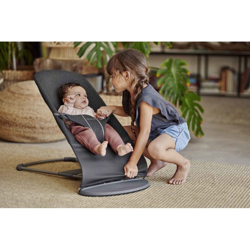 BABYBJORN - leżaczek BLISS 3D Jersey - Ciemny Szary