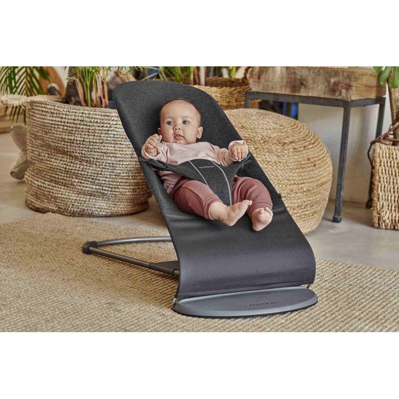 BABYBJORN - leżaczek BLISS 3D Jersey - Ciemny Szary