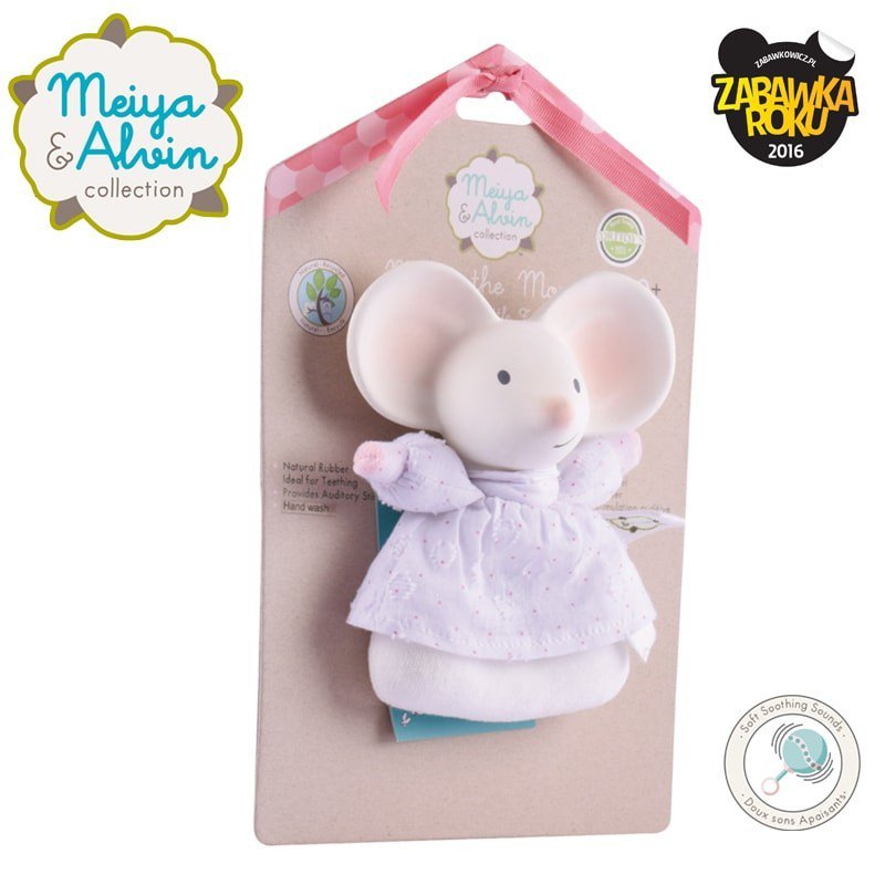 Meiya and Alvin - Meiya & Alvin - Meiya Mouse Soft Rattle with Organic Teether Head