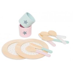 Zestaw obiadowy, drewniane naczynia Jabadabado JaBaDaBaDo