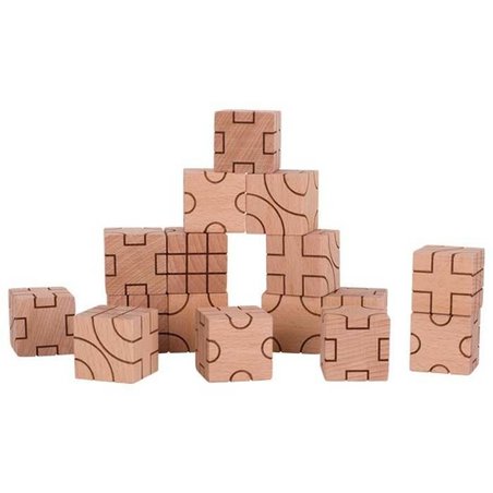 Goki® - Klocki sześcienne geometryczne naturalne Goki Goki® - Klocki sześcienne geometryczne naturalne Goki
