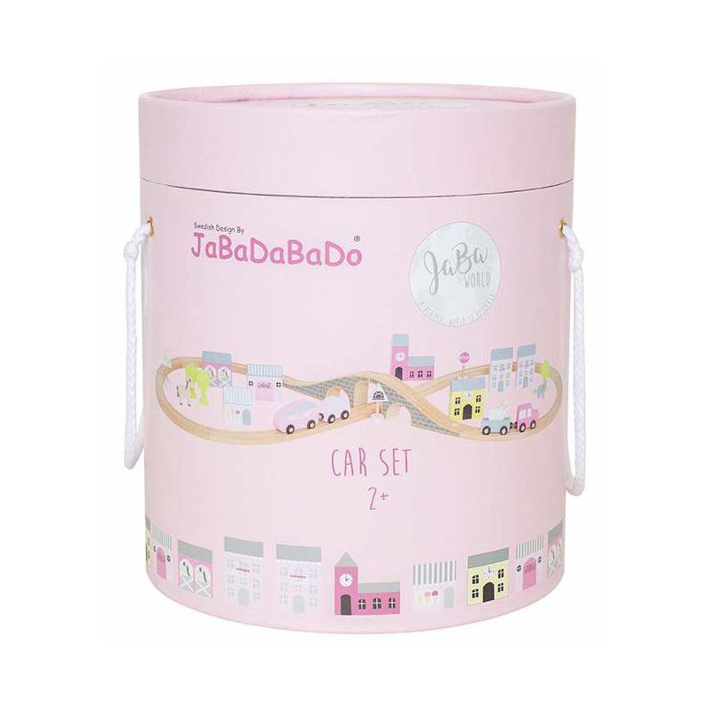 Drewniany tor samochodowy, różowy Jabadabado JaBaDaBaDo