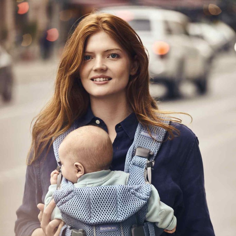 BABYBJORN ONE AIR 3D MESH  - nosidełko, Niebieski