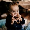 Jellystone Designs - Gryzak dla dziecka, drewno i silikon, szary, Jellystone Design Jellystone Designs - Gryzak dla dziecka, drewno i silikon, szary, Jellystone Design
