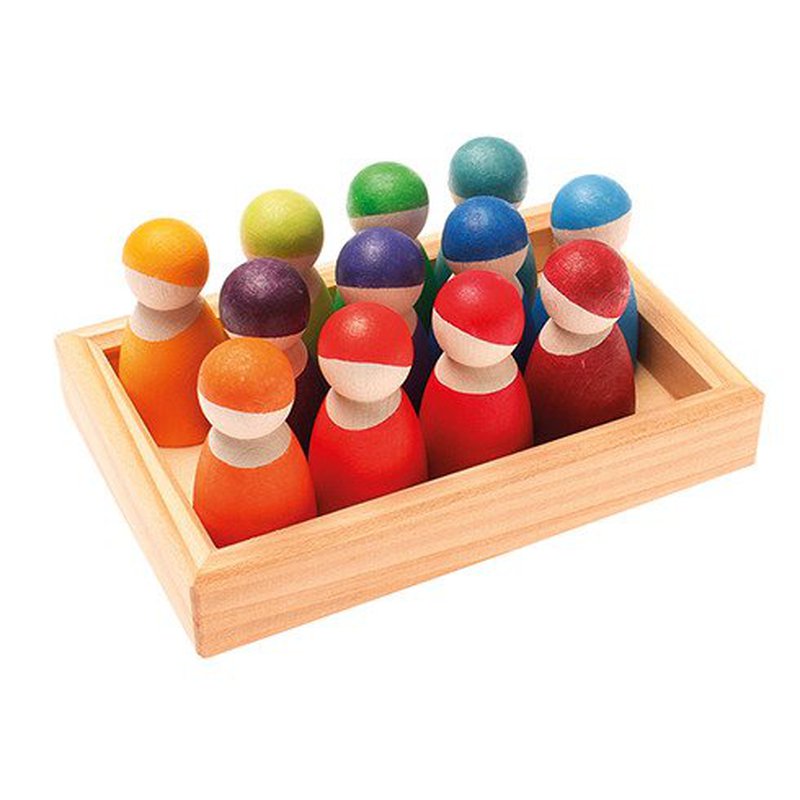Drewniane figurki 12 szt., Przyjaciele 1+, Grimm's