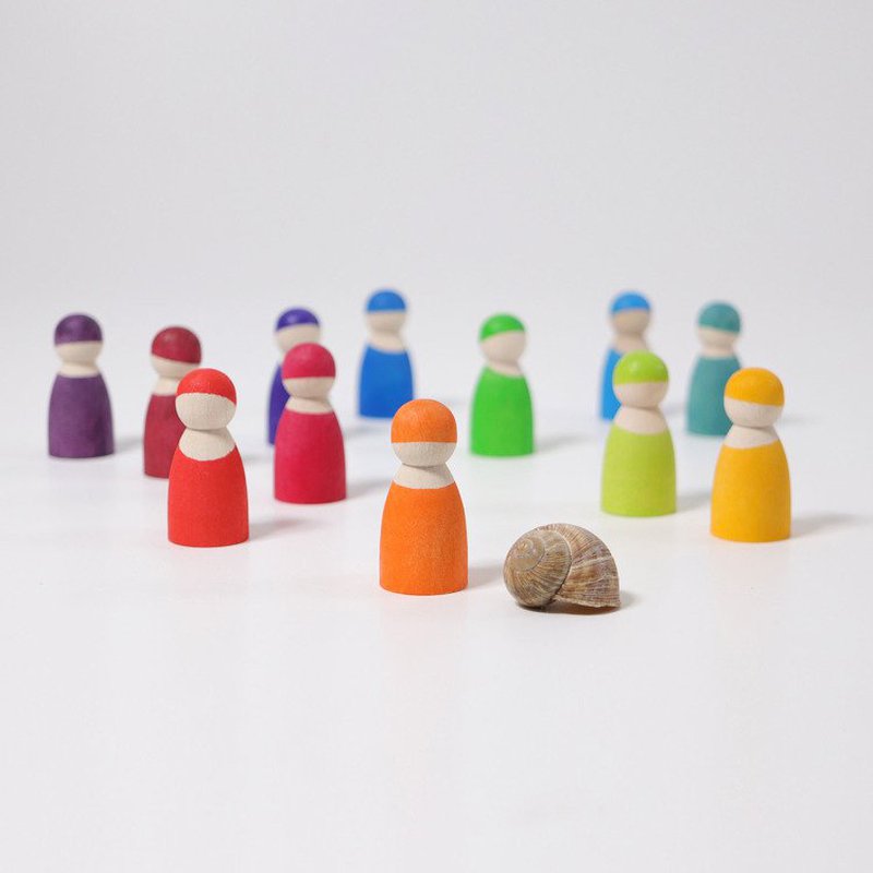 Drewniane figurki 12 szt., Przyjaciele 1+, Grimm's